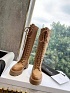 Женские комбинированные сапоги Celine Premium - Brown