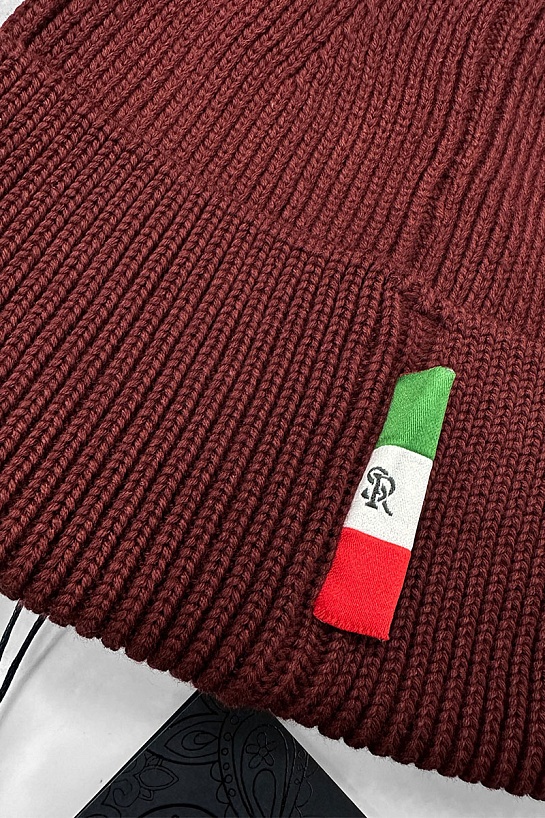 Шапка Stefano Ricci logo-embroidered - Burgundy