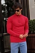 Мужской красный джемпер Lacoste Zip Neck
