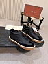 Кожаные кроссовки с мехом Loro Piana high-top