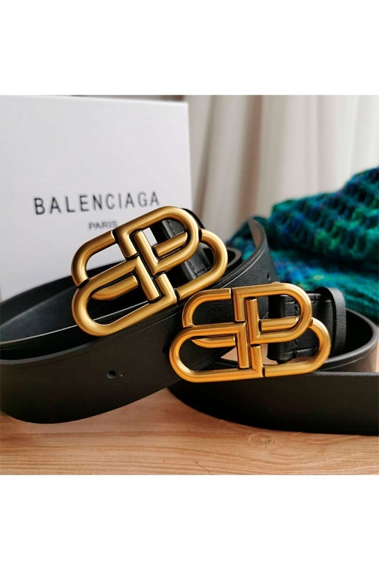Кожаный ремень Balenciaga (ширина 3 см, длина 85 / 90 см)