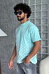 Футболка бирюзового цвета Louis Vuitton Monogram Gradient