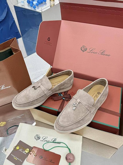 Женские замшевые лоферы Loro Piana Summer Charms Walk premium   
