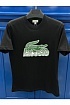 Мужская чёрная футболка Lacoste crocodile print