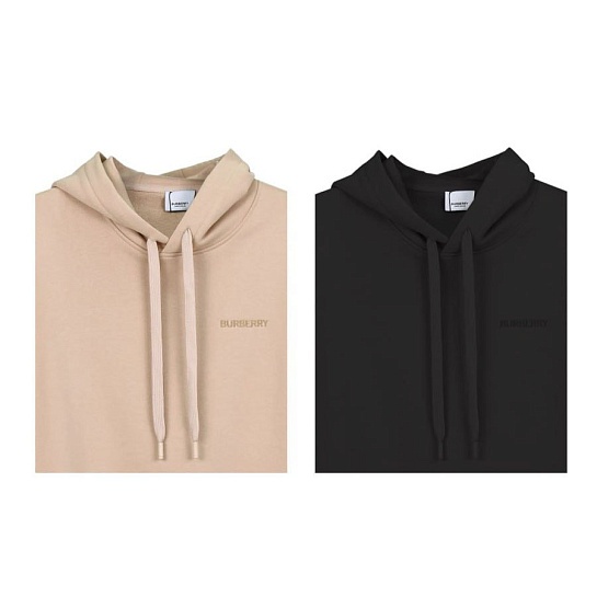 Чёрное худи Burberry Ekd Inlay 'Marks'