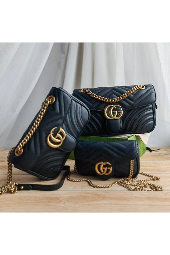 Кожаная сумка Gucci GG Marmont Medium 23x13 см