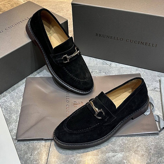 Замшевые лоферы Brunello Cucinelli Premium - Black