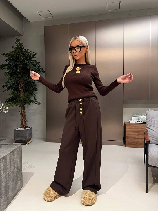 Женский лонгслив Schiaparelli premium - Brown