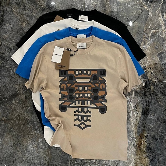Бежевая футболка Burberry London England