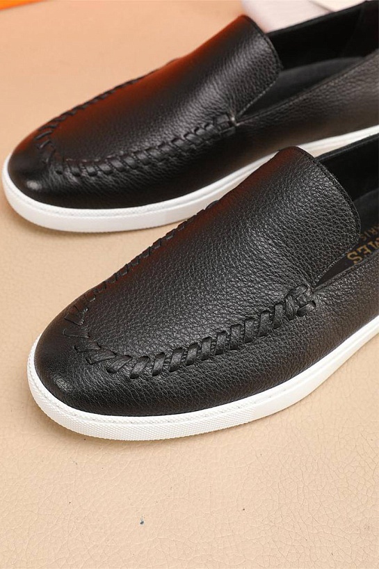 Мужские кожаные лоферы Hermes Julian - Black