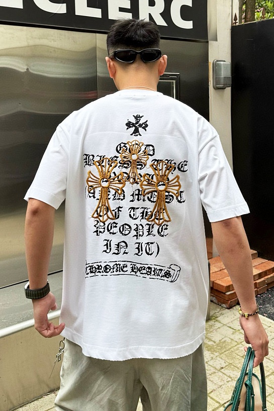 Оверсайз футболка Chrome Hearts Premium
