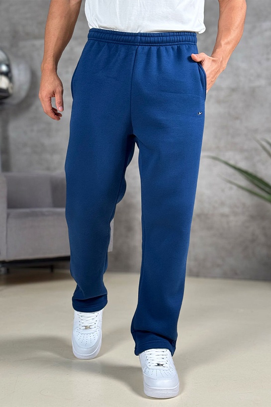 Утеплённые штаны на флисе Paul & Shark синего цвета