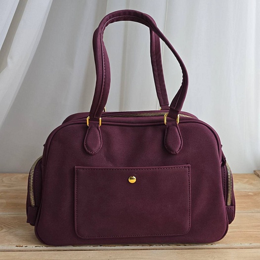 Замшевая сумка MIU MIU 30x19 см - Burgundy   