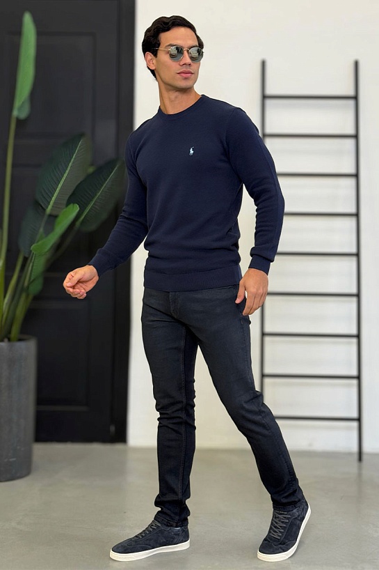 Мужской джемпер Роlо Ralрh Lаurеn pony-embroidered - Navy