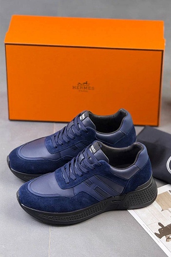 Мужские комбинированные кроссовки Hermes   