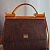 Кожаная сумка Etro с узором пейсли 25x20 см