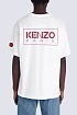 Белая мужская футболка Kenzo Paris logo-print