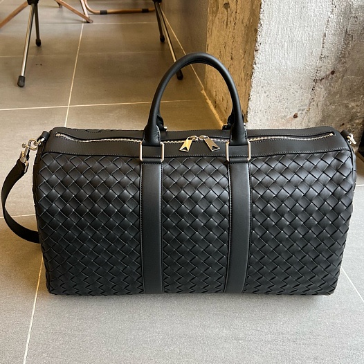 Дорожная кожаная сумка Bottega Veneta Premium 62.5x34x26.5 см   