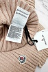 Комплект из шапки и шарфа персикового цвета Moncler logo-patch