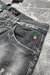 Джинсовые шорты Philipp Plein цвета антрацит