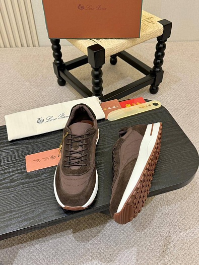 Мужские кроссовки Loro Piana Week End Walk - Brown   