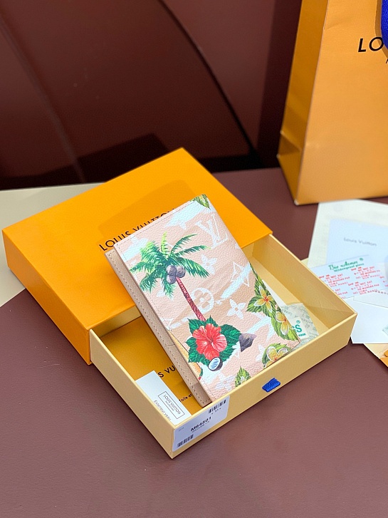 Кожаная обложка для паспорта Louis Vuitton Premium 10x14x2.5 см