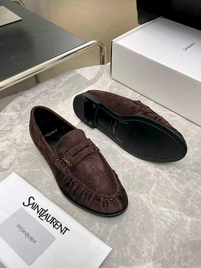 Женские замшевые лоферы Yves Saint Laurent premium premium   