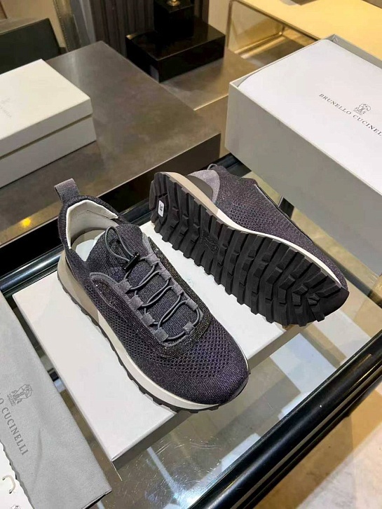 Женские текстильные кроссовки Brunello Cucinelli premium