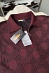Мужское поло бордового цвета Zilli zip neck