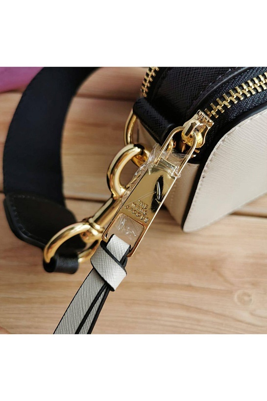 Кожаная сумка Marc Jacobs The Snapshot New Cloud White 19x11 см