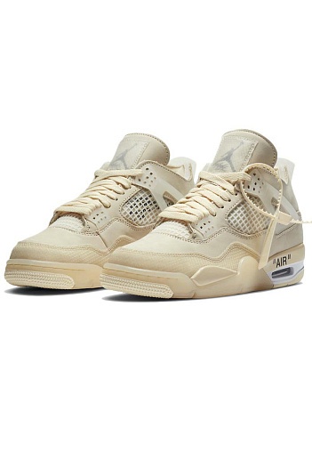 Кроссовки Air Jordan 4 x Off-White "Sail"   