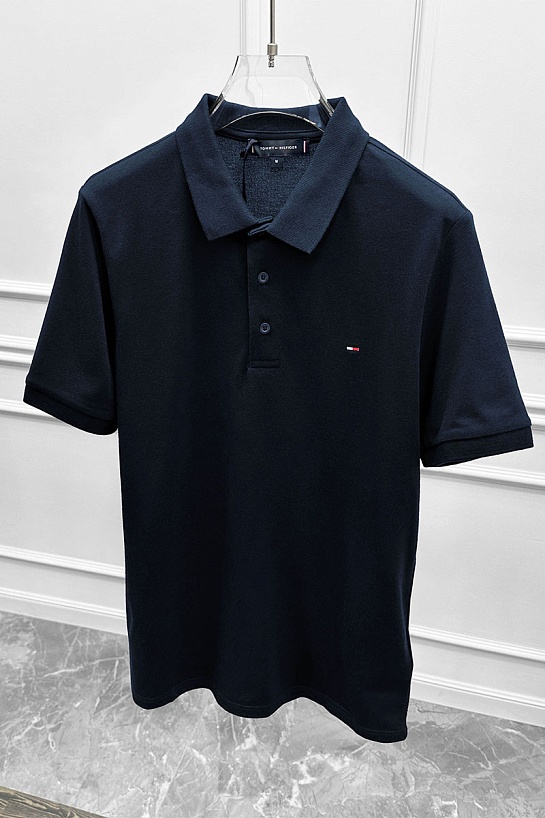 Мужское тёмно-синее поло Tommy Hilfiger