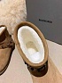 Женские ботинки с мехом Balenciaga Alaska premium - Beige