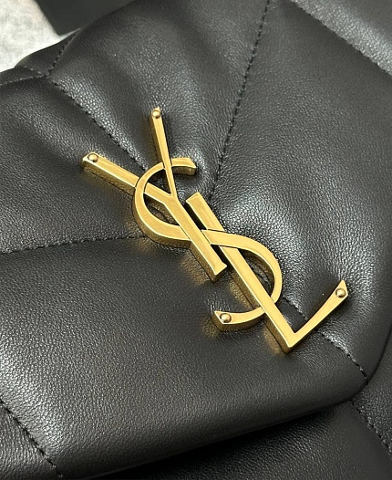 Женская кожаная сумка Yves Saint Laurent Loulou Premium 28x17x9 см - Black   
