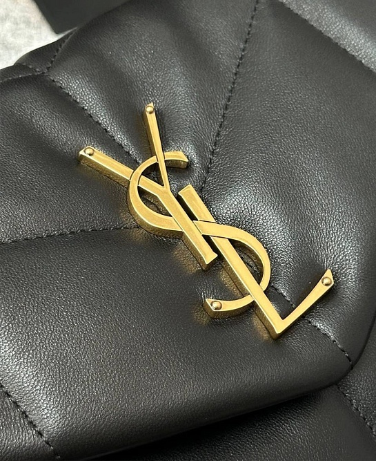 Женская кожаная сумка Yves Saint Laurent Loulou Premium 28x17x9 см - Black