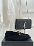Женские замшевые лоферы чёрного цвета Yves Saint Laurent premium