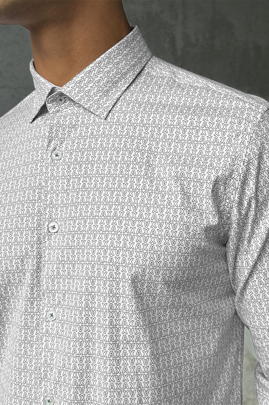 Мужская белая рубашка Armani Exchange