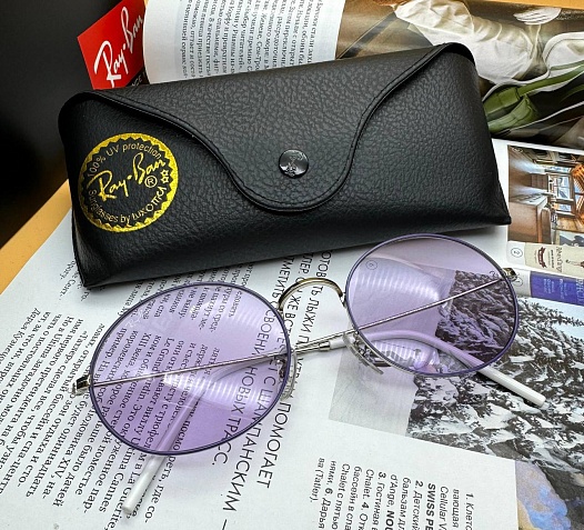 Солнцезащитные очки Ray-Ban Oval Metal - Purple   