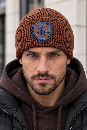 Шапка Stefano Ricci logo-embroidered - Ginger   
