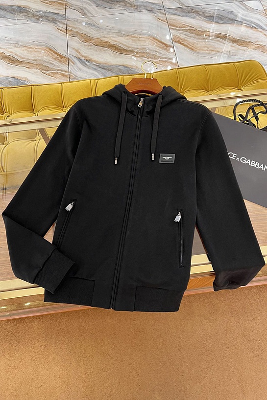 Чёрная кофта на молнии Dolce & Gabbana premium