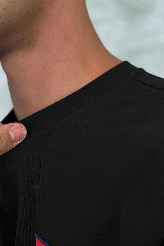 Мужская футболка Tommy Hilfiger flag logo - Black