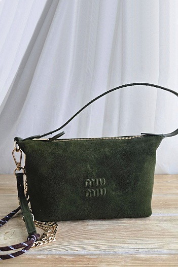 Замшевая сумка MIU MIU 22x14 см   