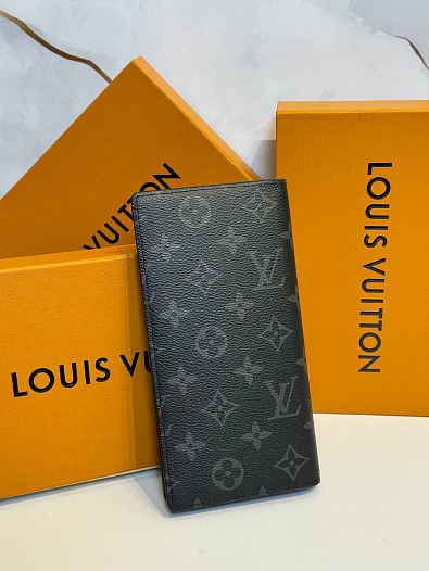 Кожаный бумажник Louis Vuitton Brazza premium 10x19x2 см   