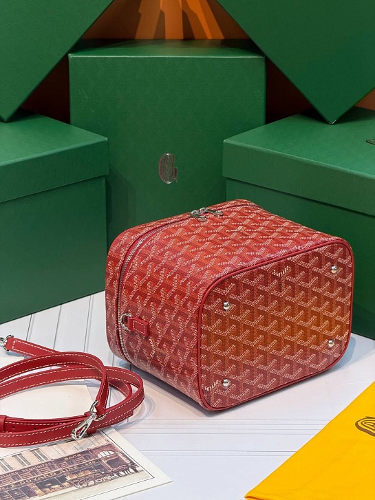 Кожаная сумка Goyard Muse Vanity Case ​premium 20x16x14 см