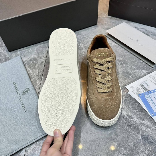 Мужские замшевые кроссовки Brunello Cucinelli