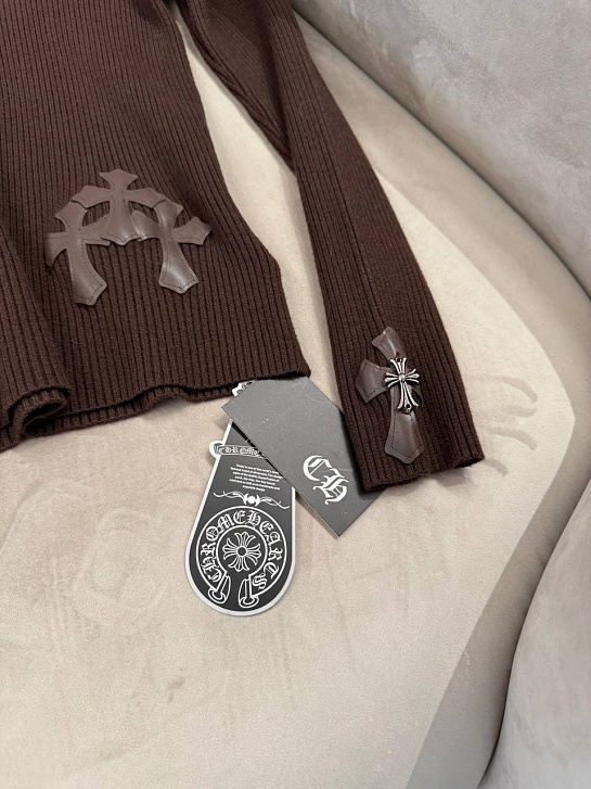 Женская мягкая водолазка Chrome Hearts premium - Brown