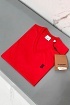 Бордовая футболка Burberry Monogram Motif V-neck