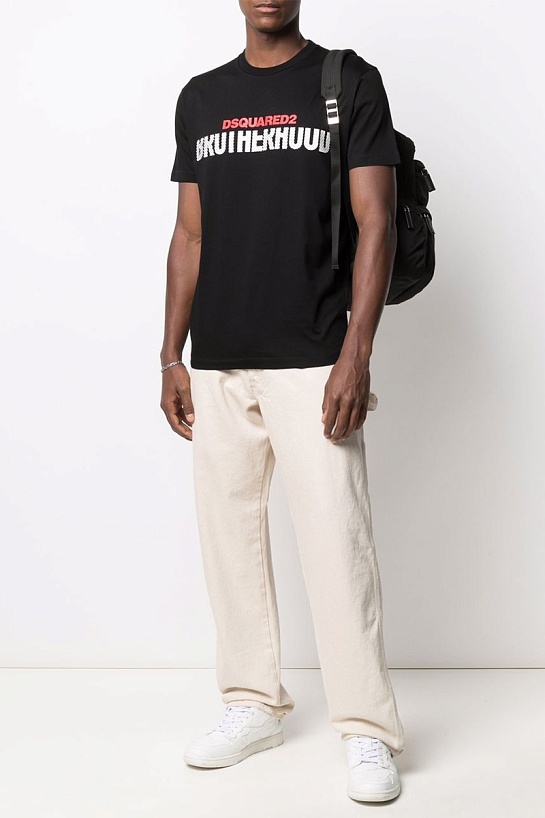 Мужская футболка Dsquared2 "Brotherhood" - Black