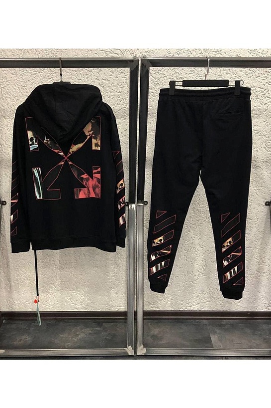 Мужские штаны Off-White "Caravaggio Print" - Black