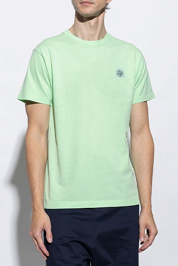Мужская футболка Stone Island compass-patch - Light Mint Green   